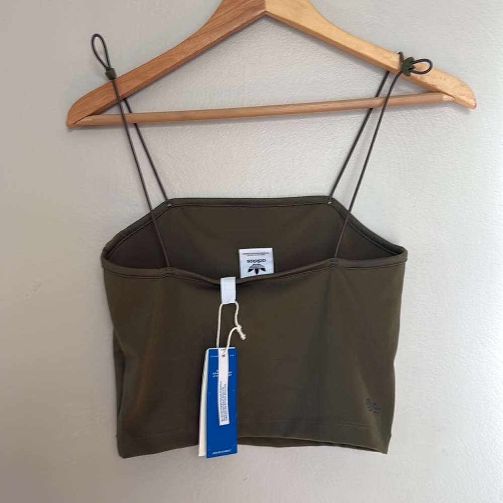 NWT adidas Dark Green Camisole Top small - Picture 4 of 5